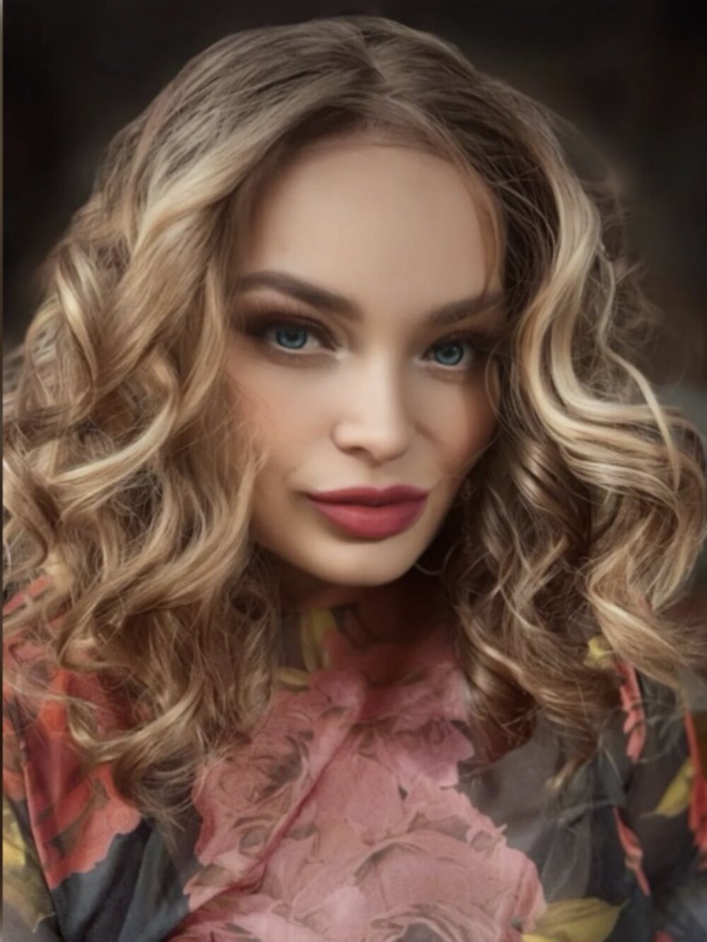 Siesta by Aqualocks ( wigs by Robin ) curly pink and blonde wig